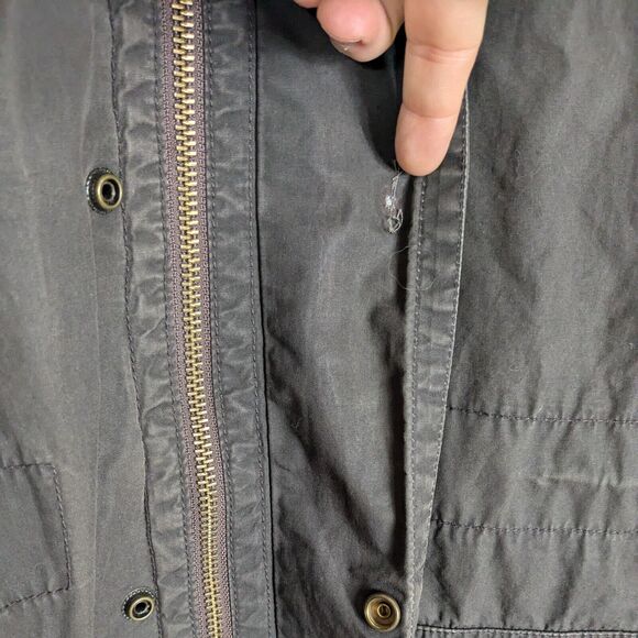 Vintage Old Navy Jacket Mens M Brown Y2K 90s Utility Coat Hooded Rugged Gorpcore - Picture 14 of 14